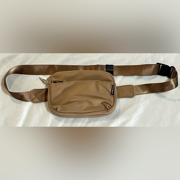 Zorfin Handbags - Zorfin Tan Brown Belt Bag Fanny Pack Pockets Adjustable Strap Water Resistant
